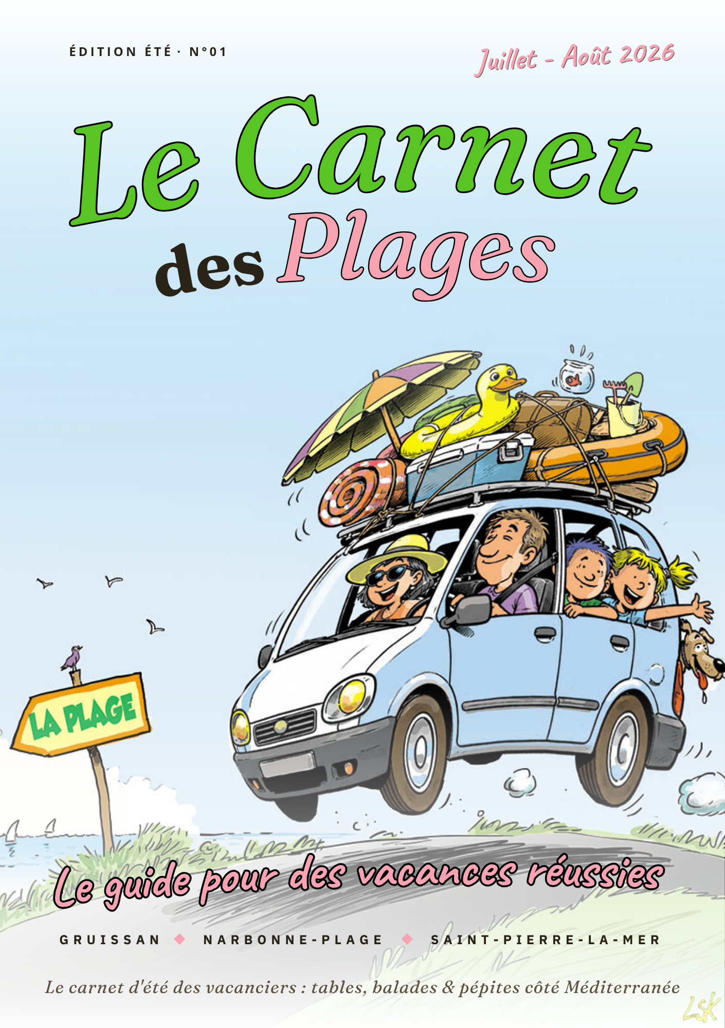 Couverture du Carnet des Plages, N°01, été 2026 — Juillet-Août 2026
